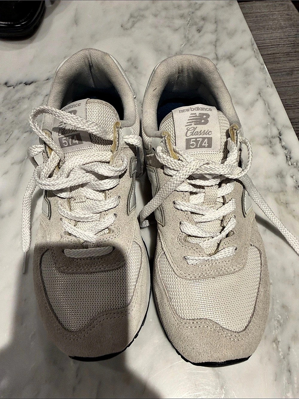 New Balance 574 Sneakers White & Gray US 7.5
